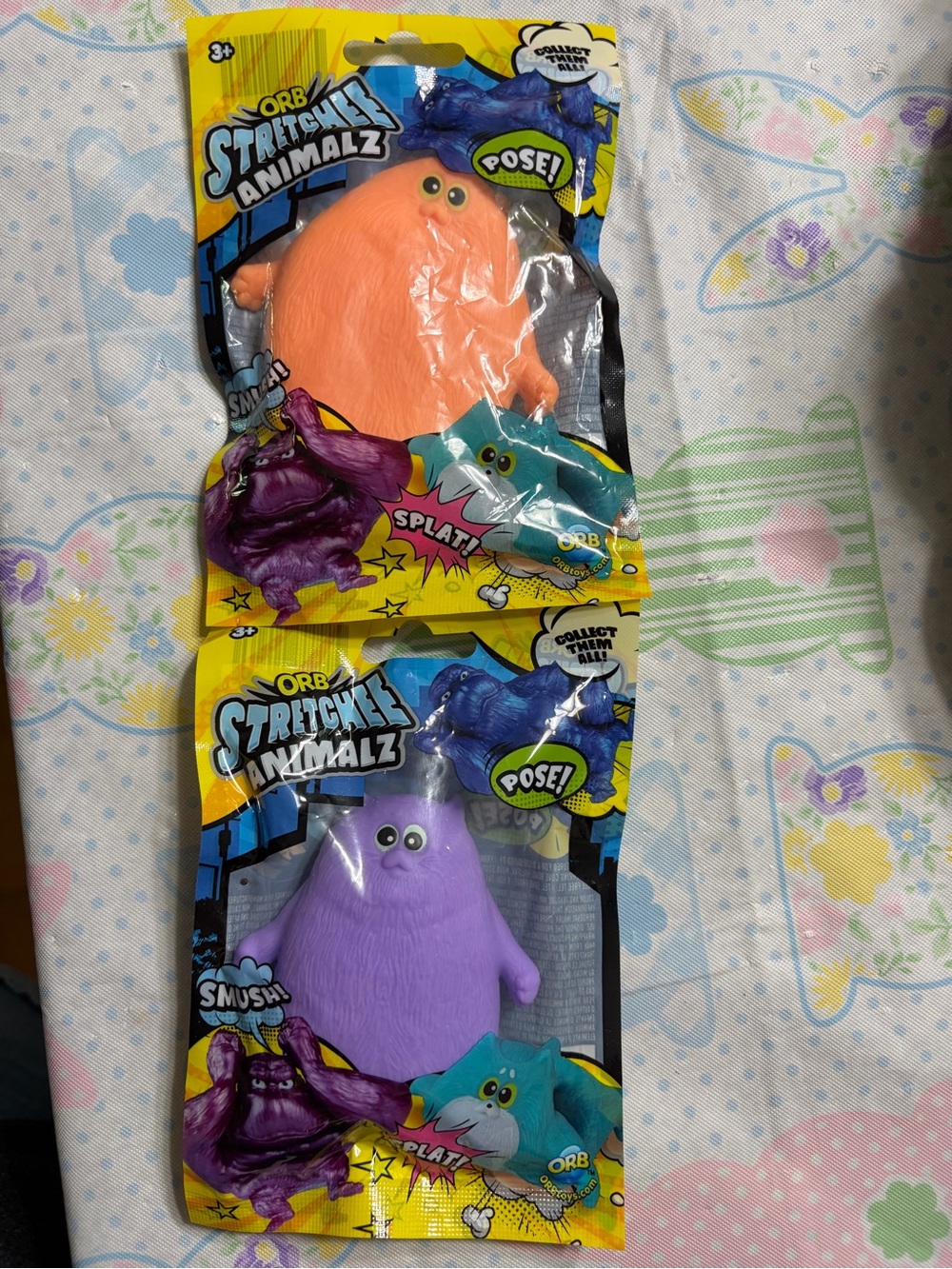 Orb Stretchy Animalz Soft Stretch Toy - Orange or Purple